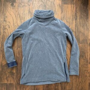 Nike Medium Blue Active Funnel Neck Fleece Pullover Running Sweater